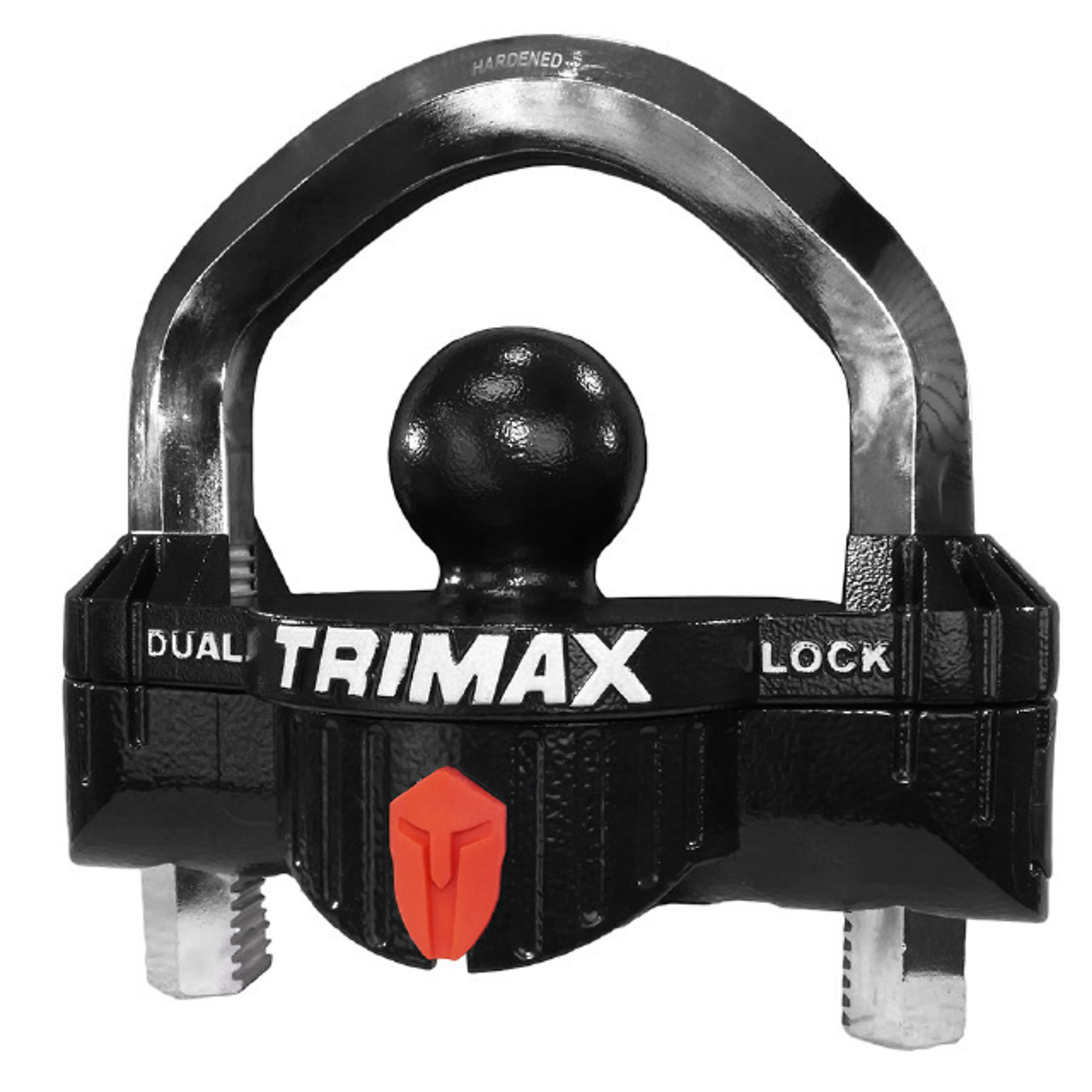 TRIMAX™ UNIVERSAL COUPLER & WHEEL LOCK - 7/8" STEEL HEX SHACKLE - HAMMER TONE BLACK
